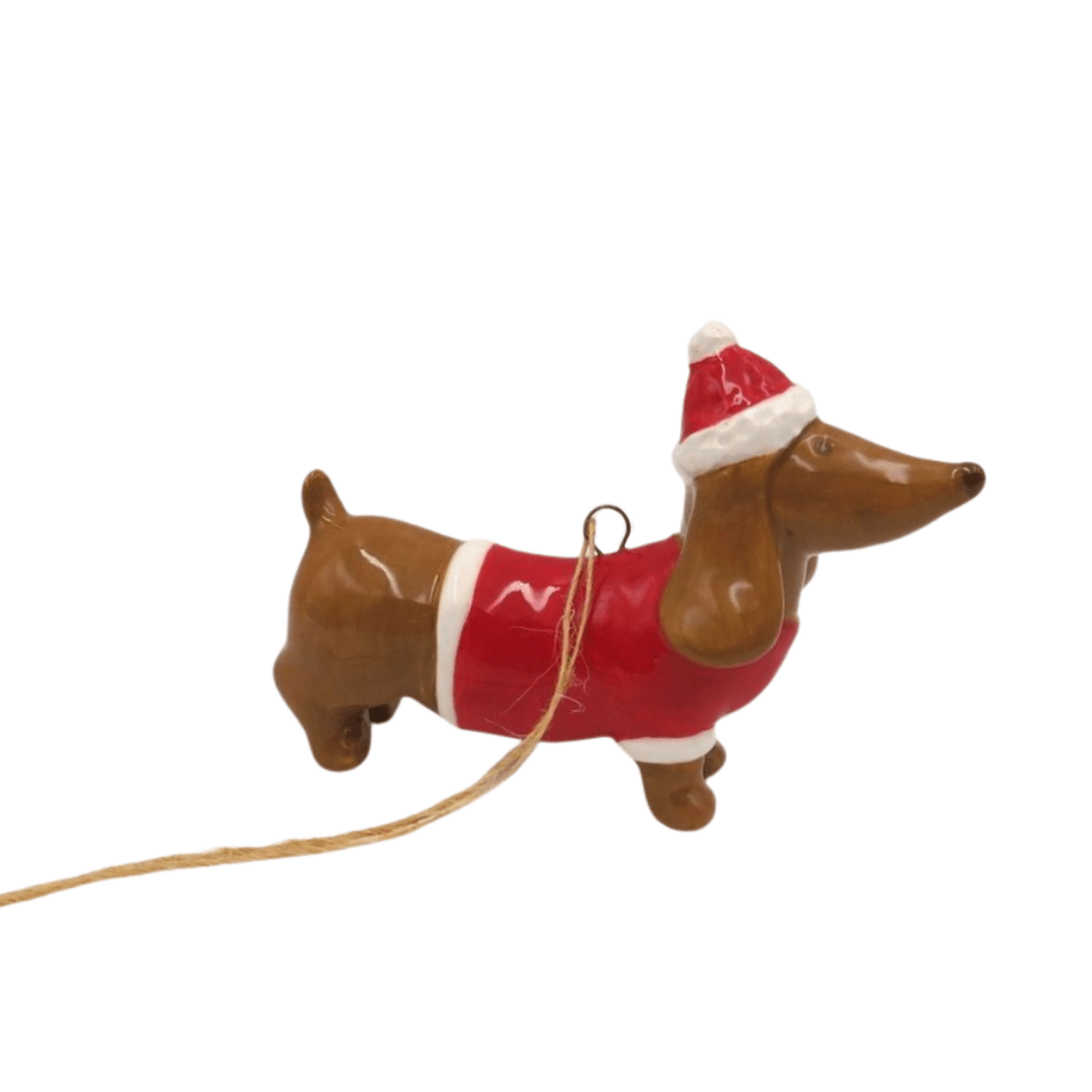Hanging Sausage Dog Christmas Decoration - Simply Rye