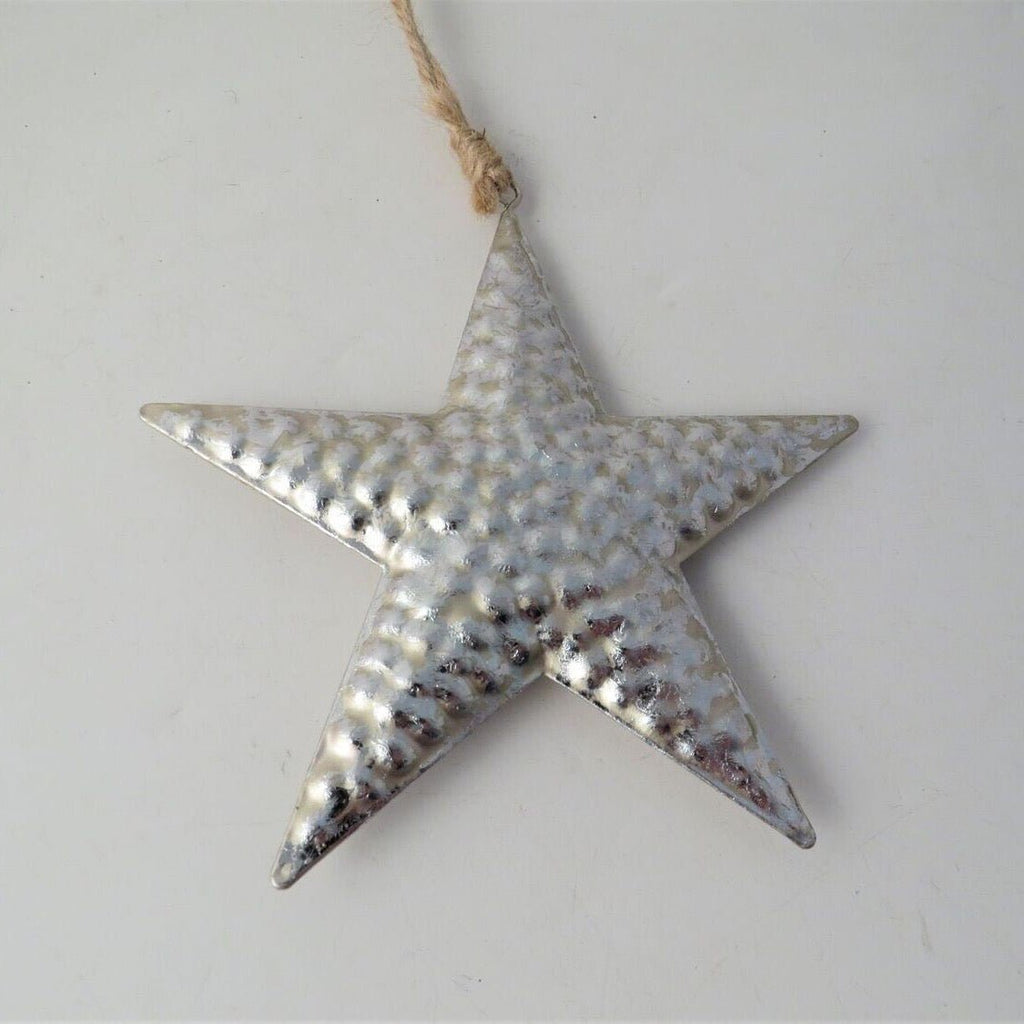 Hanging Silver Star Decoration - Simply Rye