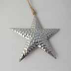 Hanging Silver Star Decoration - Simply Rye