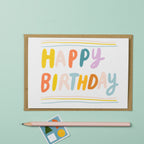 ‘Happy Birthday’ Colours Card - Simply Rye