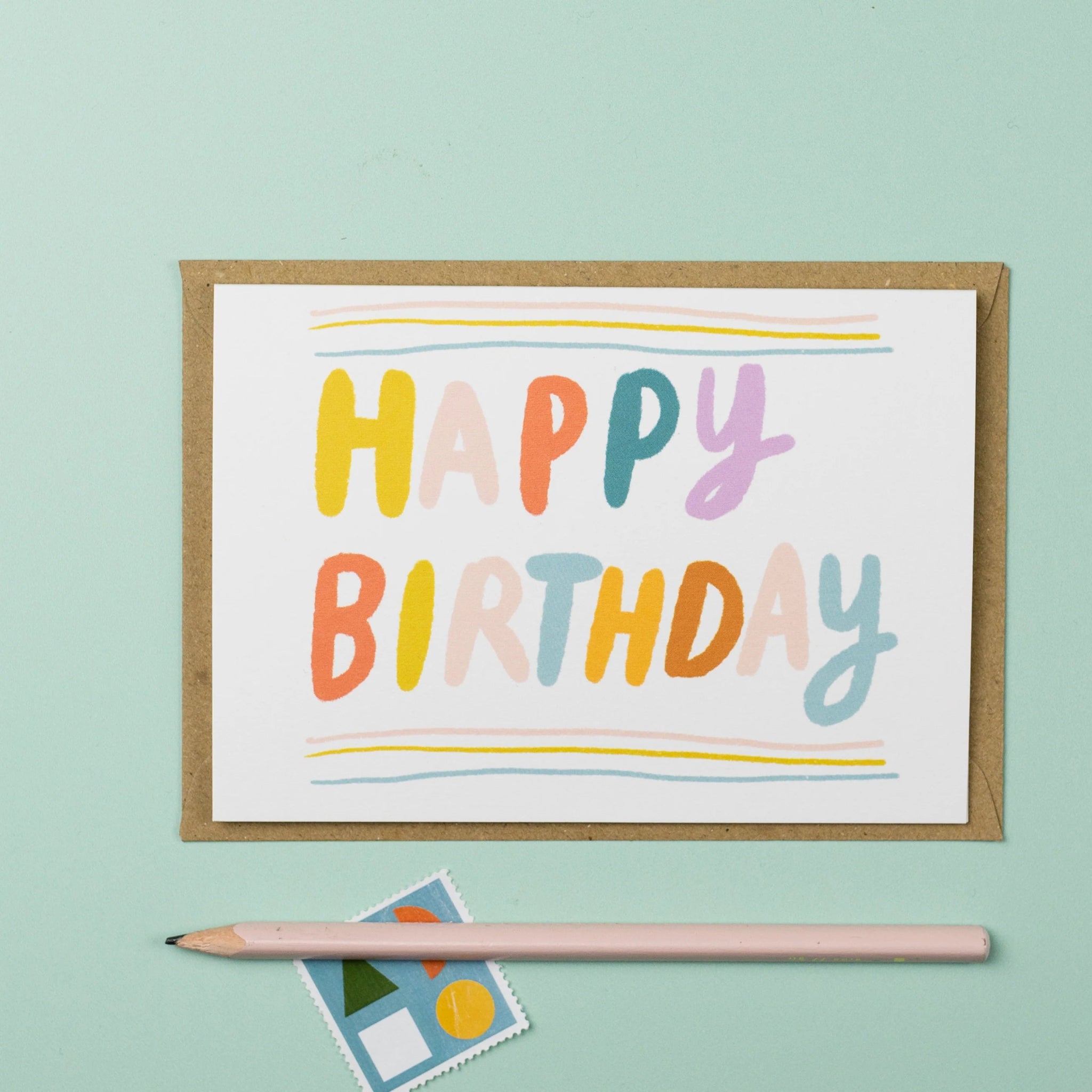 ‘Happy Birthday’ Colours Card - Simply Rye