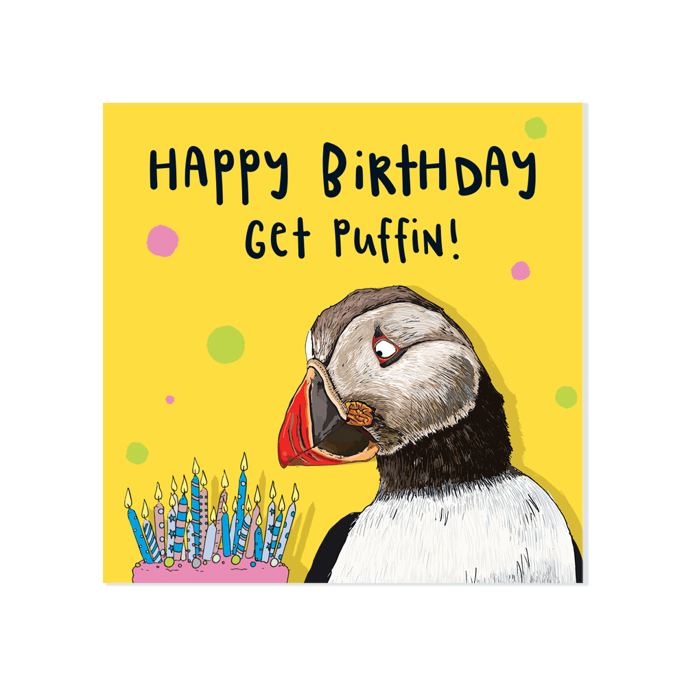 ‘Happy Birthday - Get Puffin!’ Card - Simply Rye