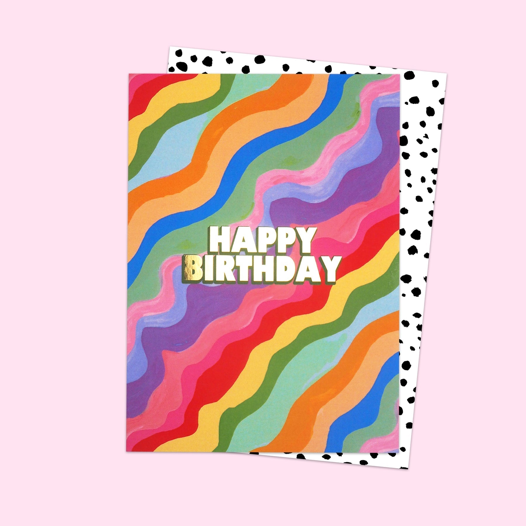 ‘Happy Birthday Rainbow Wave’ Card - Simply Rye