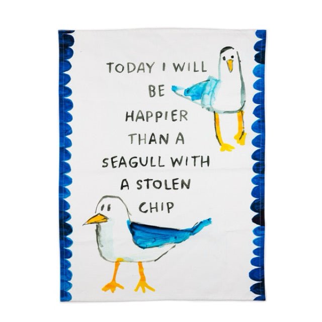 Happy Seagull Tea Towel - Simply Rye