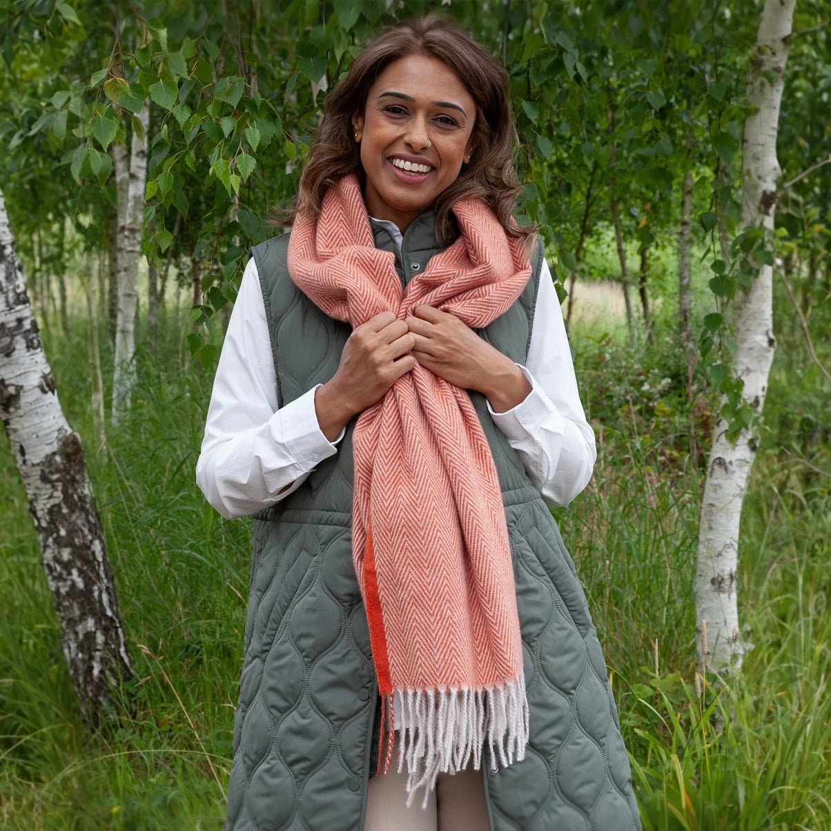 Herringbone Scarf - Terracotta - Simply Rye