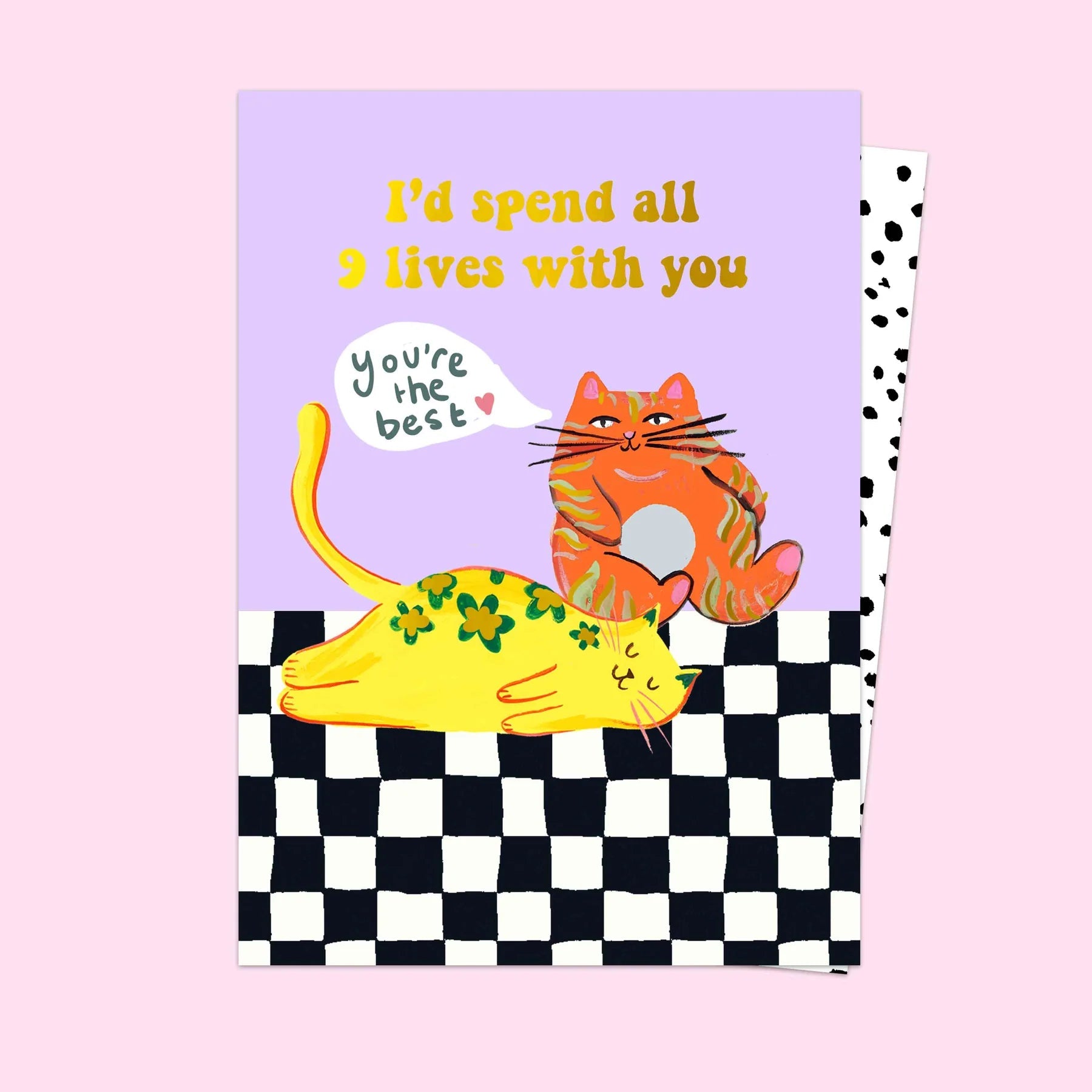 ‘I’d Spend 9 Lives With You’ Card - Simply Rye