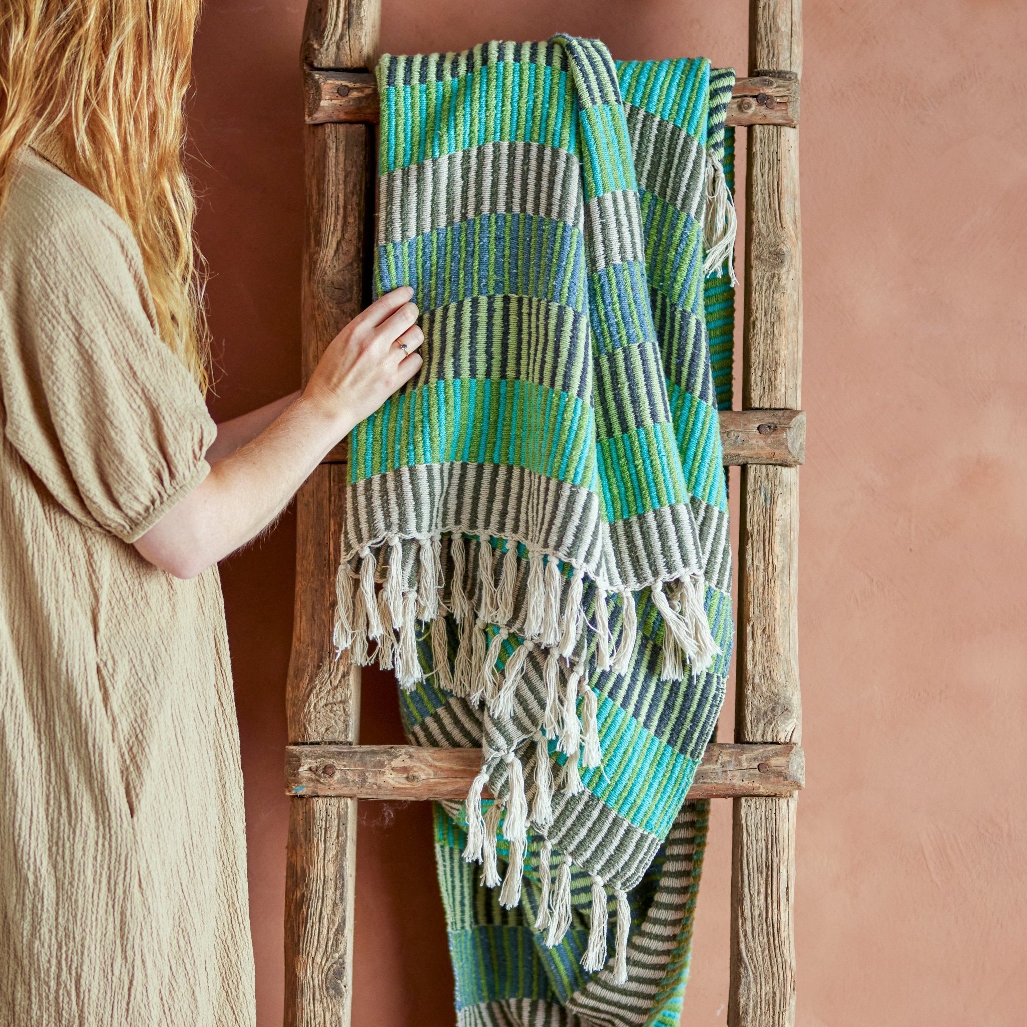 Isnel Throw - Blue/Green - Simply Rye