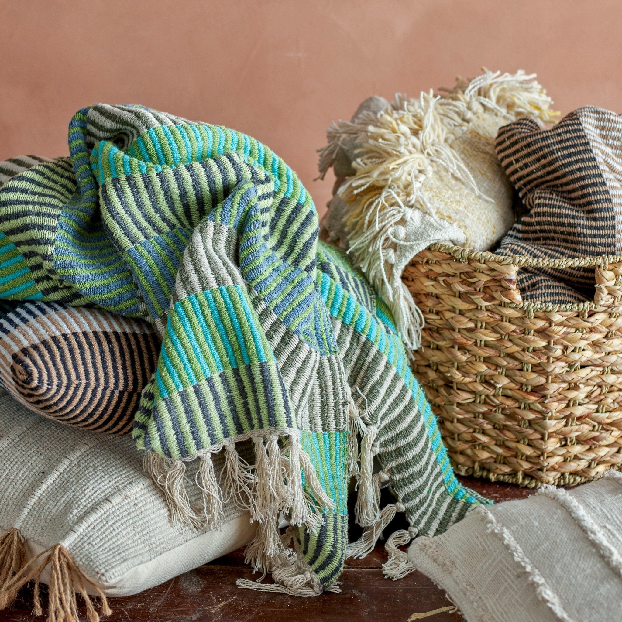 Isnel Throw - Blue/Green - Simply Rye