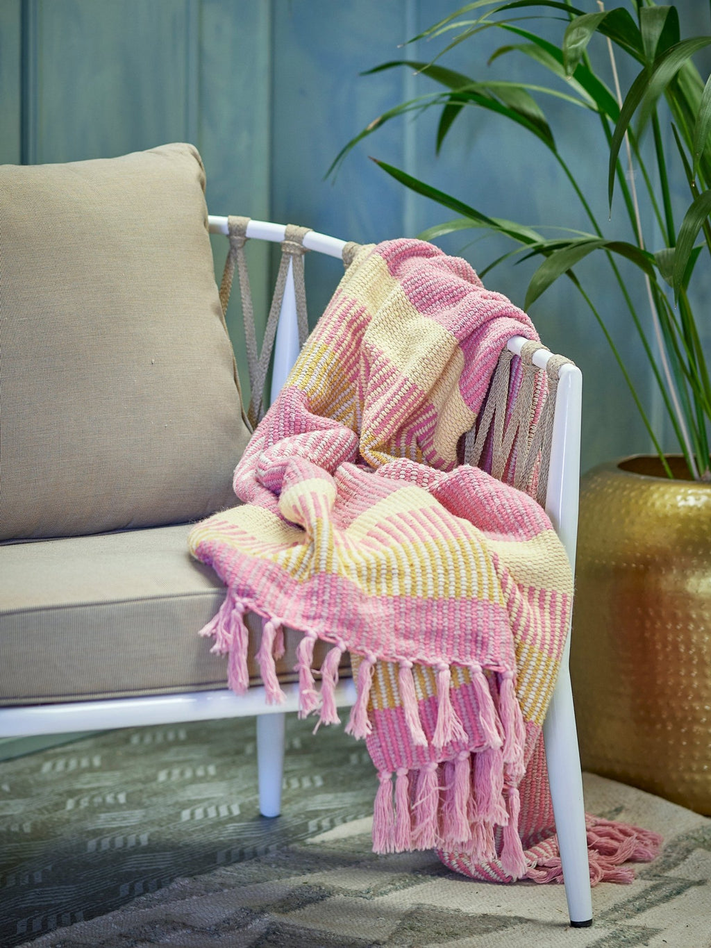 Isnel Throw - Pink/Yellow - Simply Rye