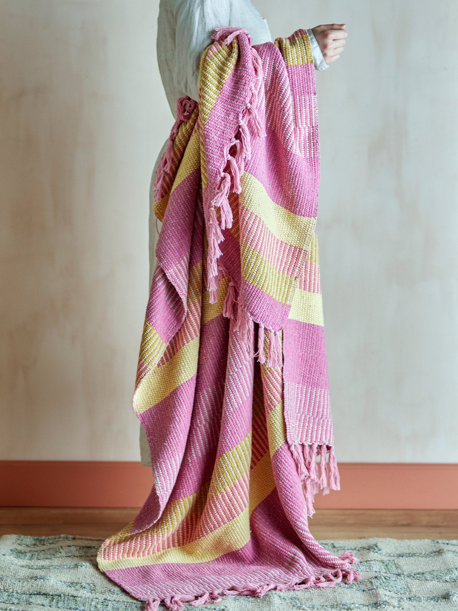Isnel Throw - Pink/Yellow - Simply Rye