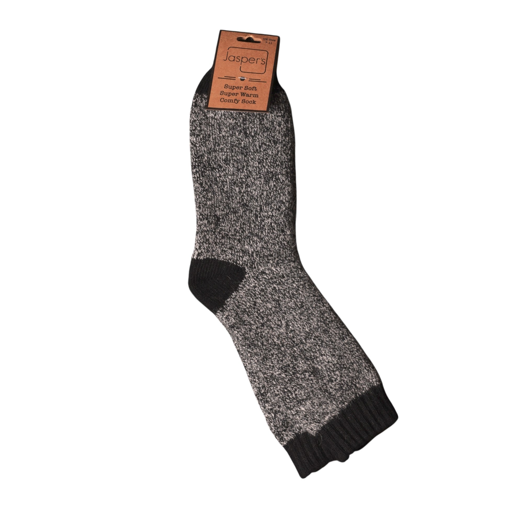 Jaspers Cosy Socks - Black Marl - Simply Rye