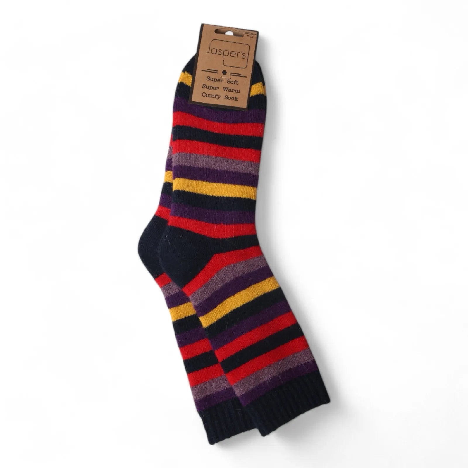 Jaspers Cosy Socks - Multi Stripes Bright - Simply Rye