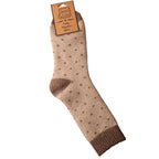 Jess & Lou Ribbed Socks - Cappuccino Dots - Simply Rye