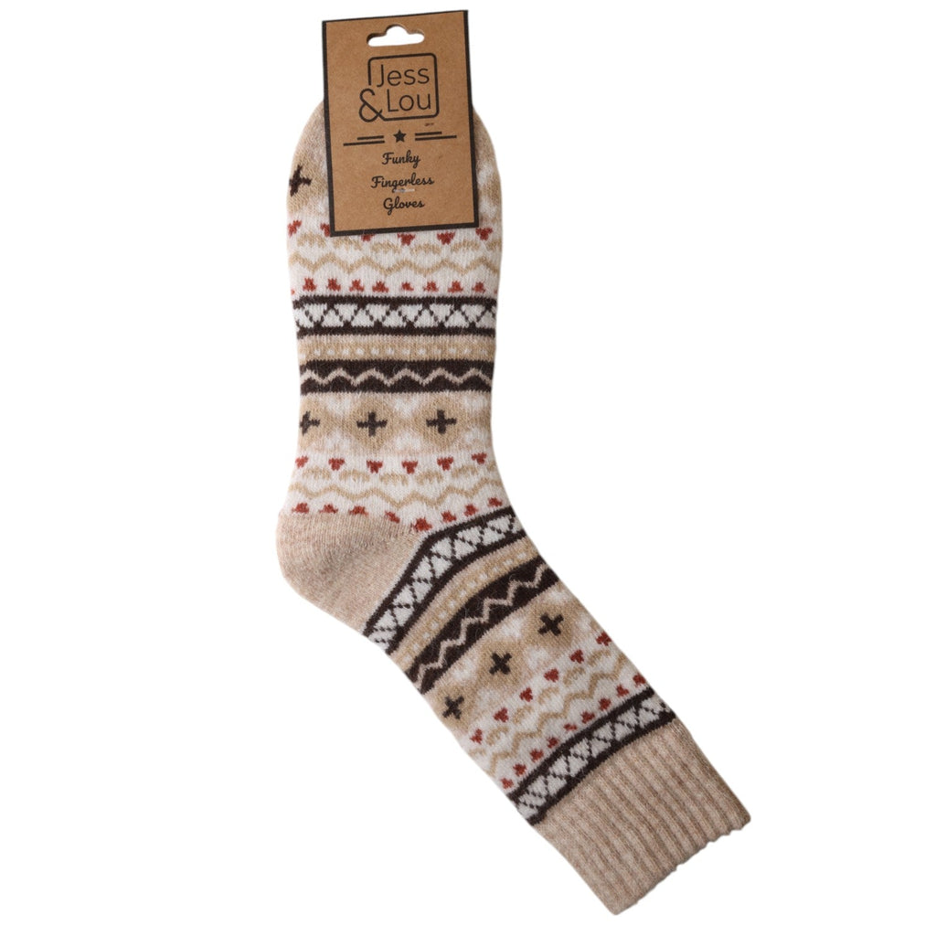 Jess & Lou Ribbed Socks - Nordic Beige - Simply Rye
