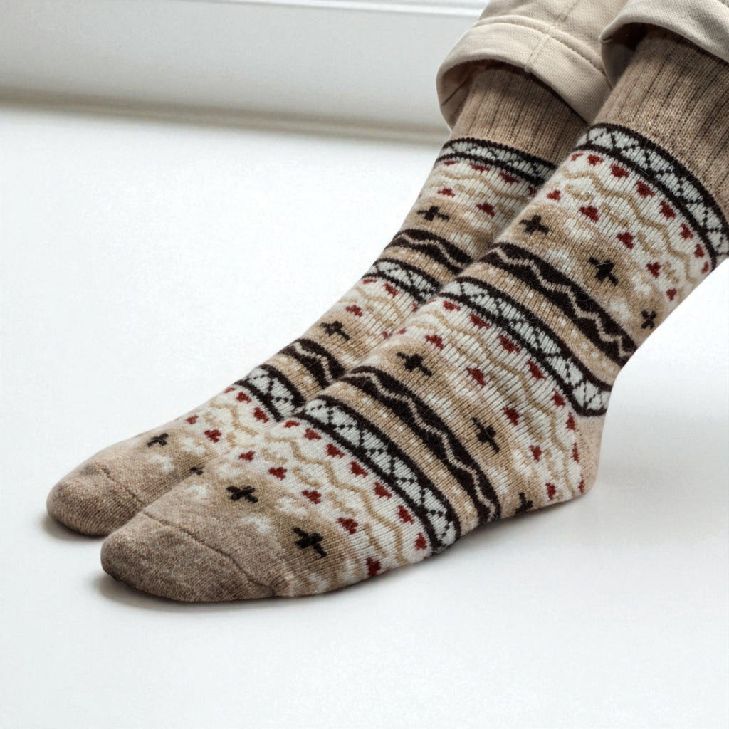 Jess & Lou Ribbed Socks - Nordic Beige - Simply Rye