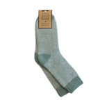 Jess & Lou Ribbed Socks - Sage Green Marl - Simply Rye