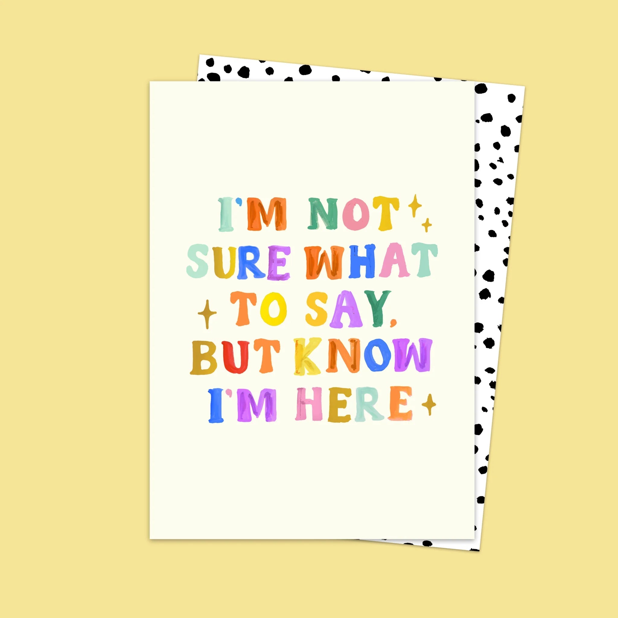 'Know I'm Here’ Card - Simply Rye