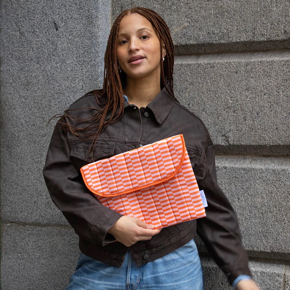 Laptop Sleeve - Pink and Orange Blocks 13" - Simply Rye