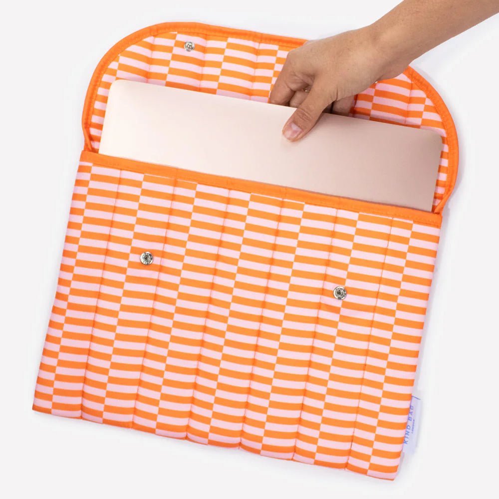 Laptop Sleeve - Pink and Orange Blocks 13" - Simply Rye