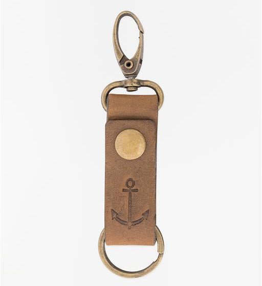 Leather Anchor Keyring - Simply Rye