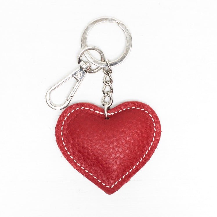 Leather Heart Keyring - Simply Rye