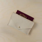 Leather Passport Holder - Cream - Simply Rye