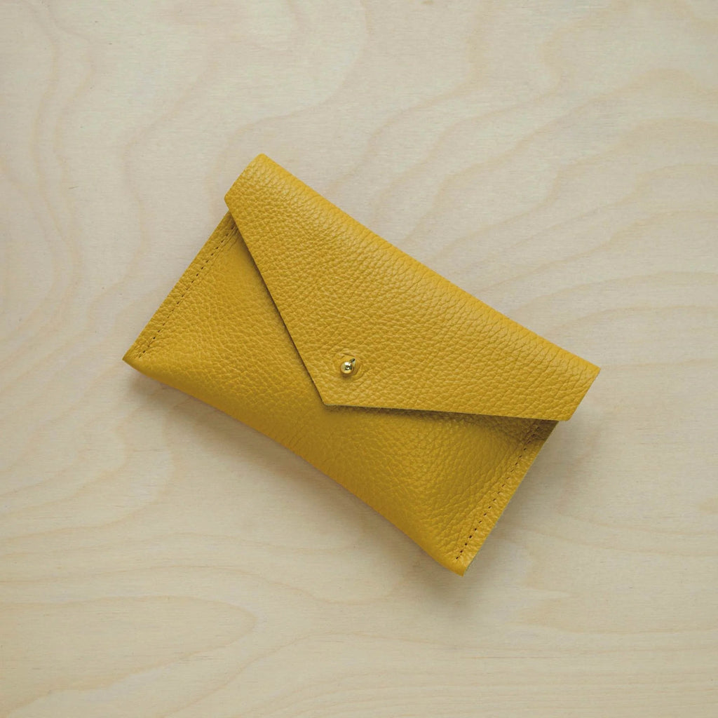 Leather Passport Holder - Mustard - Simply Rye