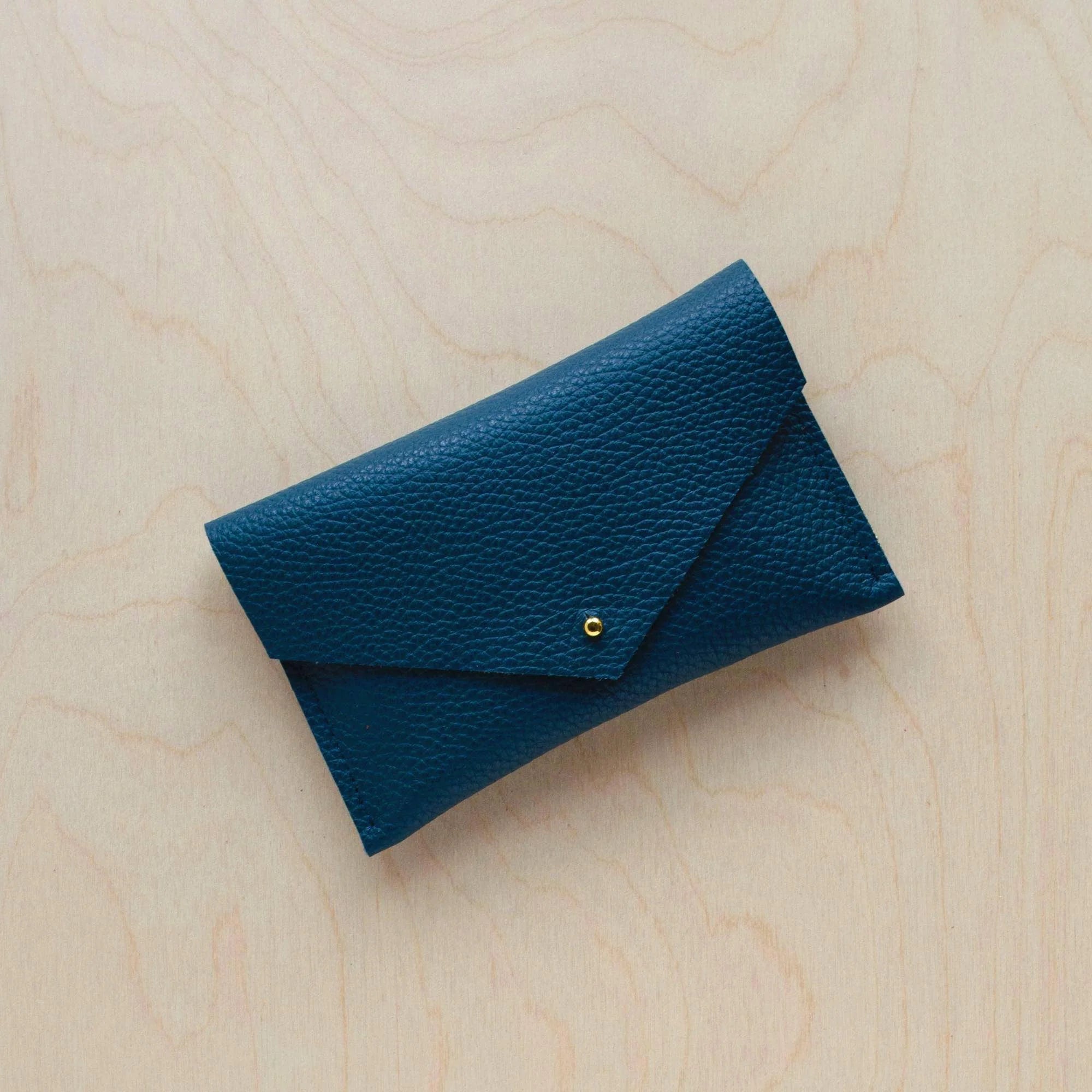 Leather Passport Holder - Teal - Simply Rye
