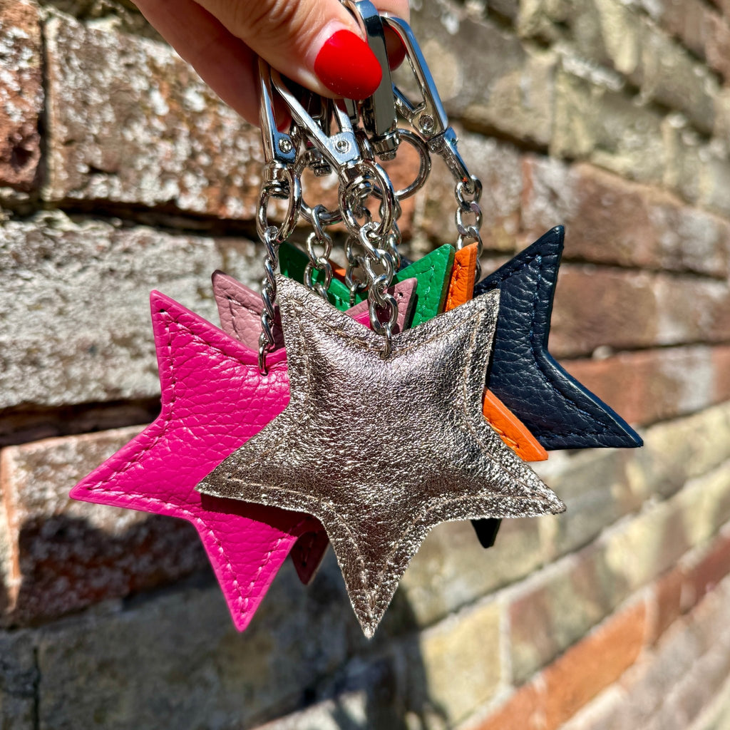 Leather Star Keyring - Simply Rye