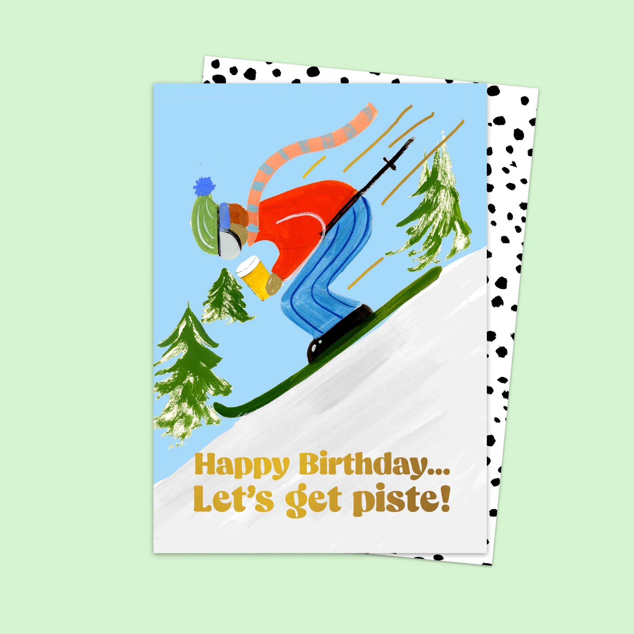 ‘Let’s Get Piste!’ Card - Simply Rye
