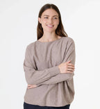 Lurex Cashmere Like Batwing Jumper - Mink - Simply Rye