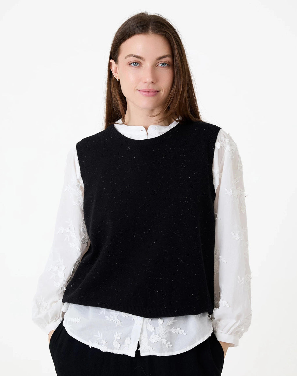 Lurex Cashmere Like Vest - Simply Rye