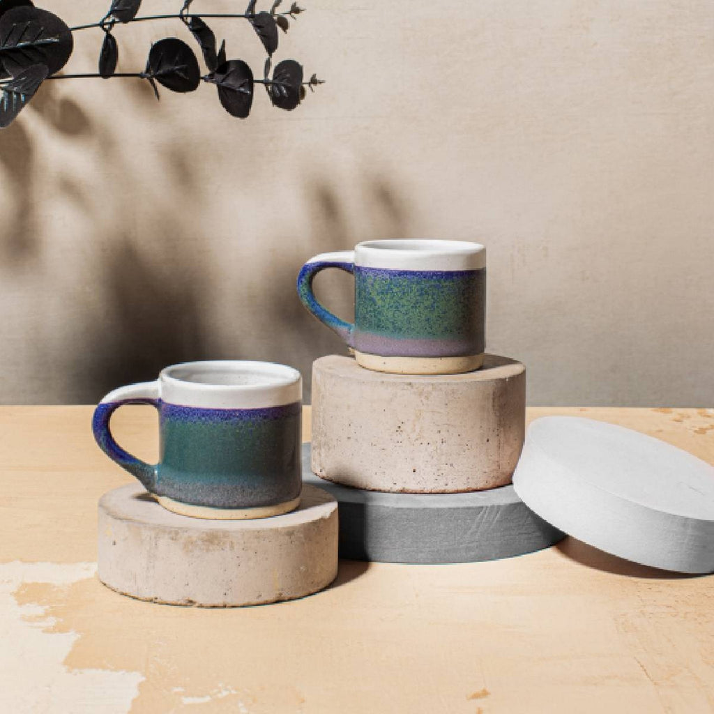 Marlowe Blue Espresso Mugs (Set of 2) - Simply Rye