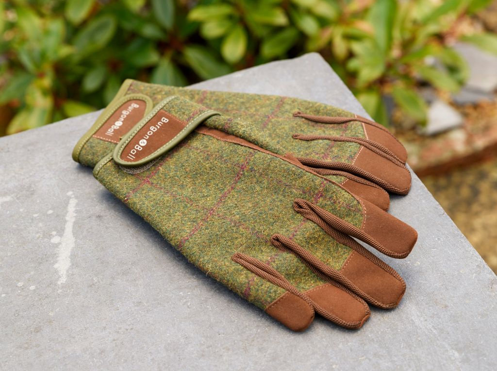 Men's Gardening Gloves - Green Tweed - Simply Rye