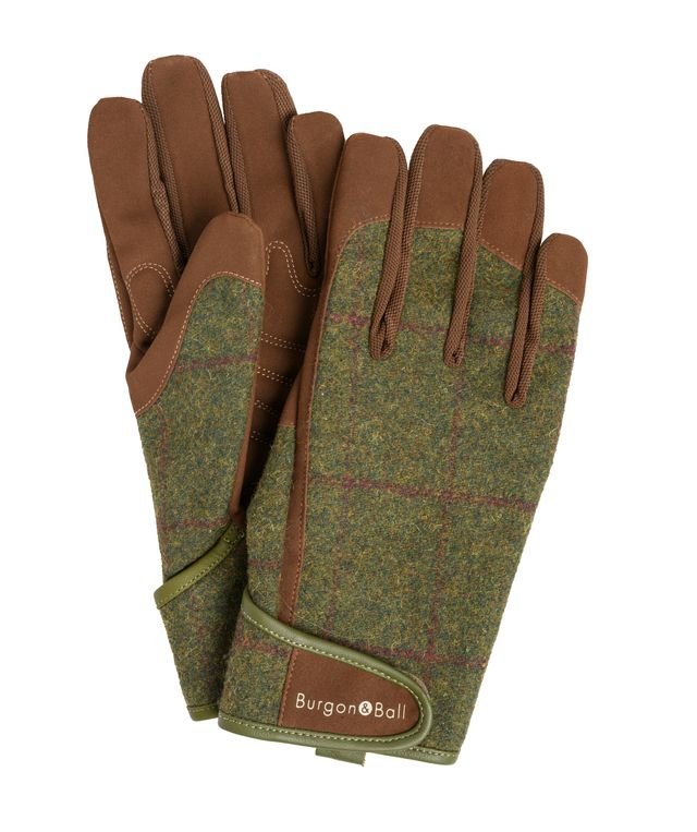 Men's Gardening Gloves - Green Tweed - Simply Rye