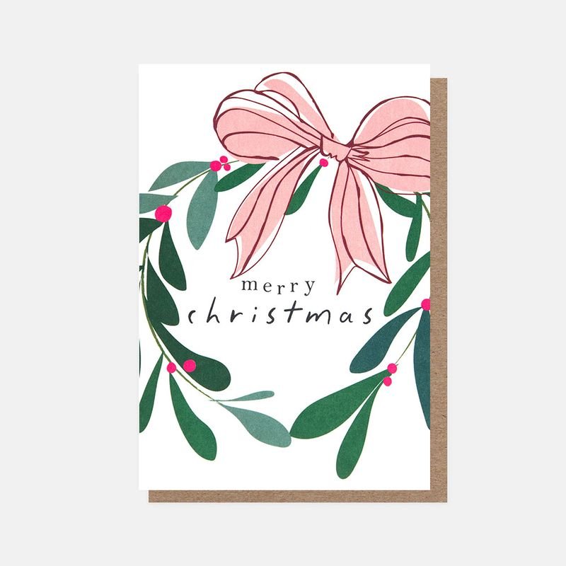 Merry Christmas Wreath Christmas Cards - Pack of 10 - Simply Rye