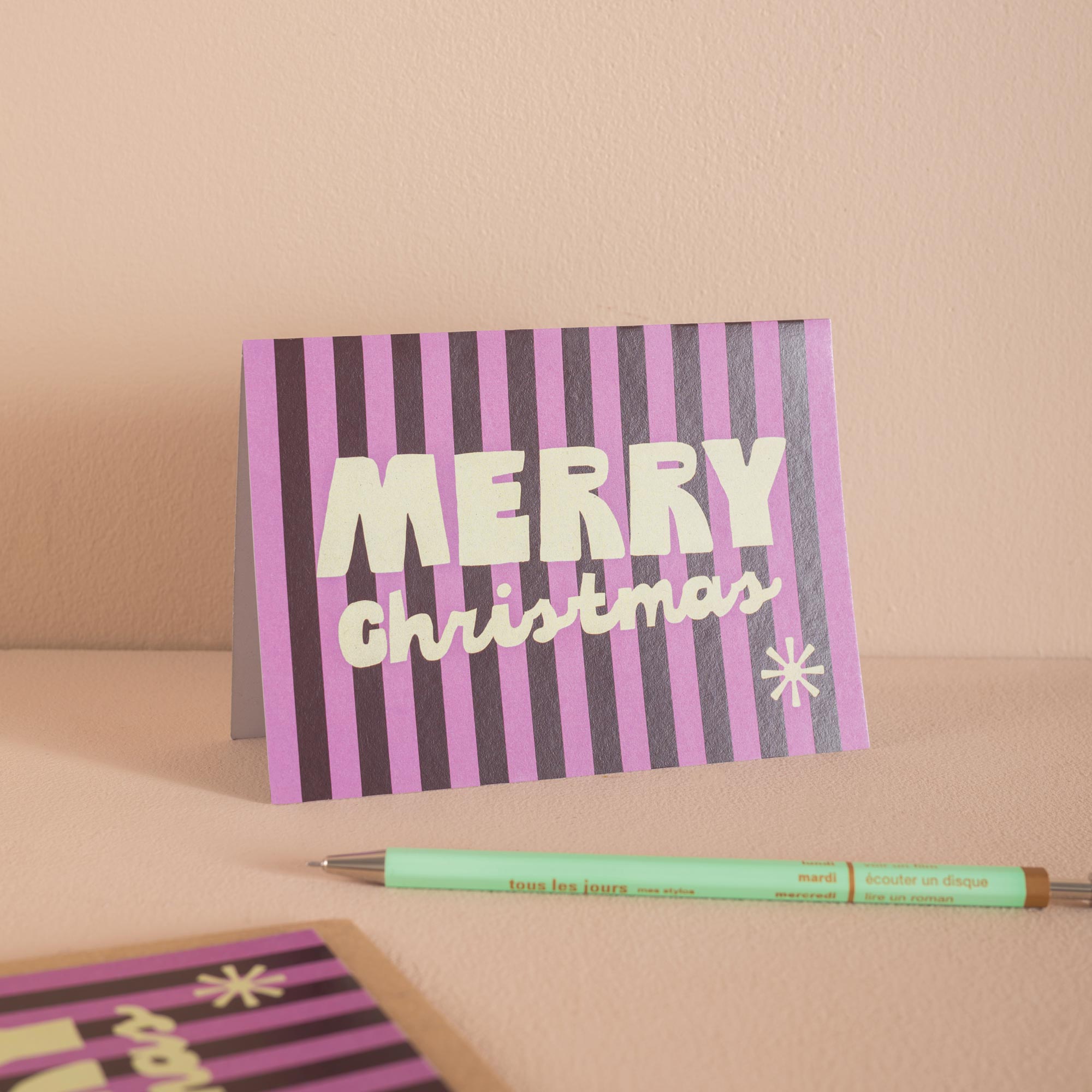 'Merry Stripes' Christmas Card - Simply Rye