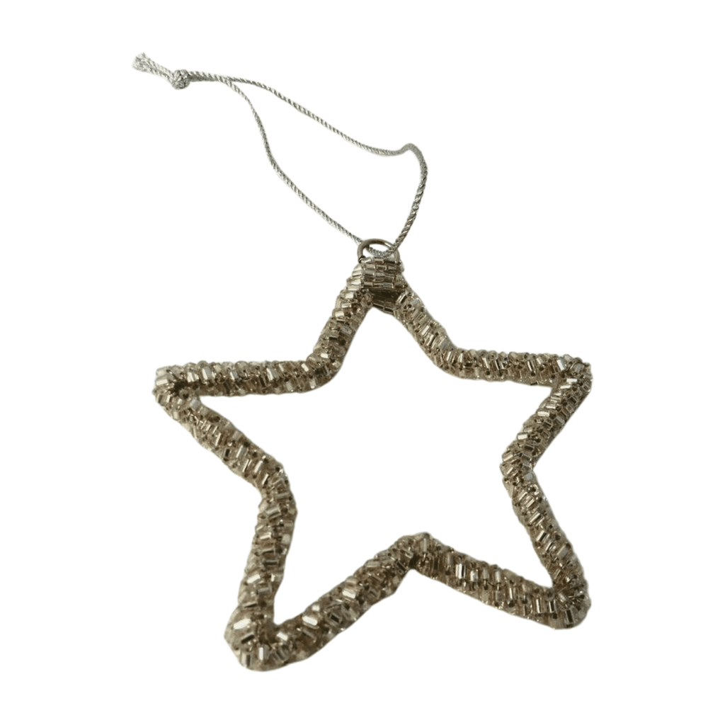 Mini Hanging Glass Bead Star Decoration - Simply Rye