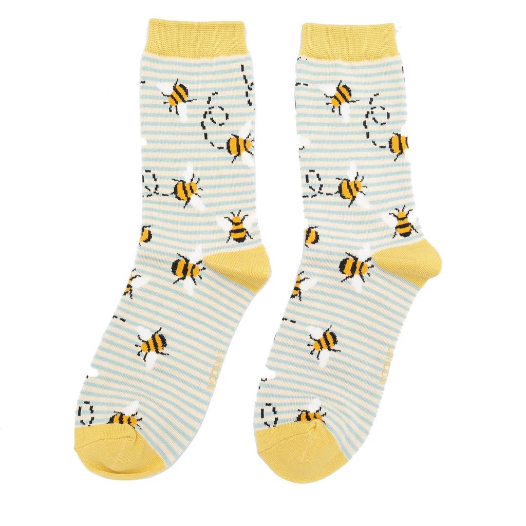 Miss Sparrow Bees Stripes Socks - Simply Rye