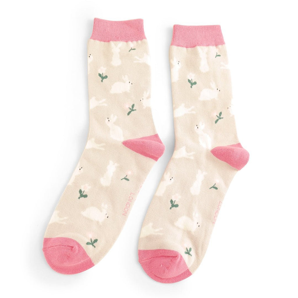 Miss Sparrow Bunnies & Daisies Socks - Simply Rye