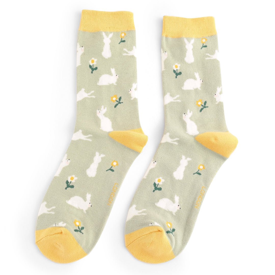 Miss Sparrow Bunnies & Daisies Socks - Simply Rye