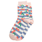 Miss Sparrow Cherries & Stripes Socks - Simply Rye