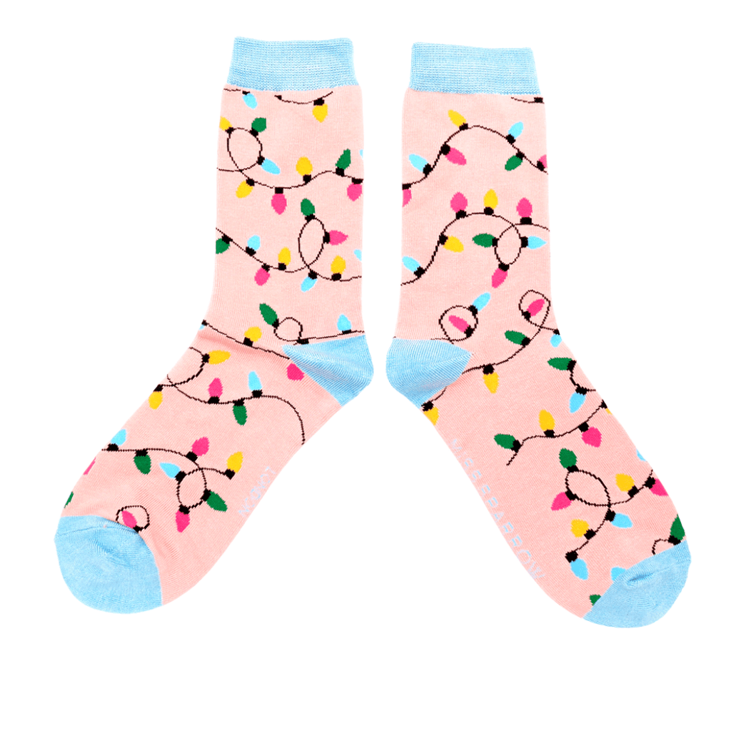 Miss Sparrow Christmas Lights Socks - Simply Rye
