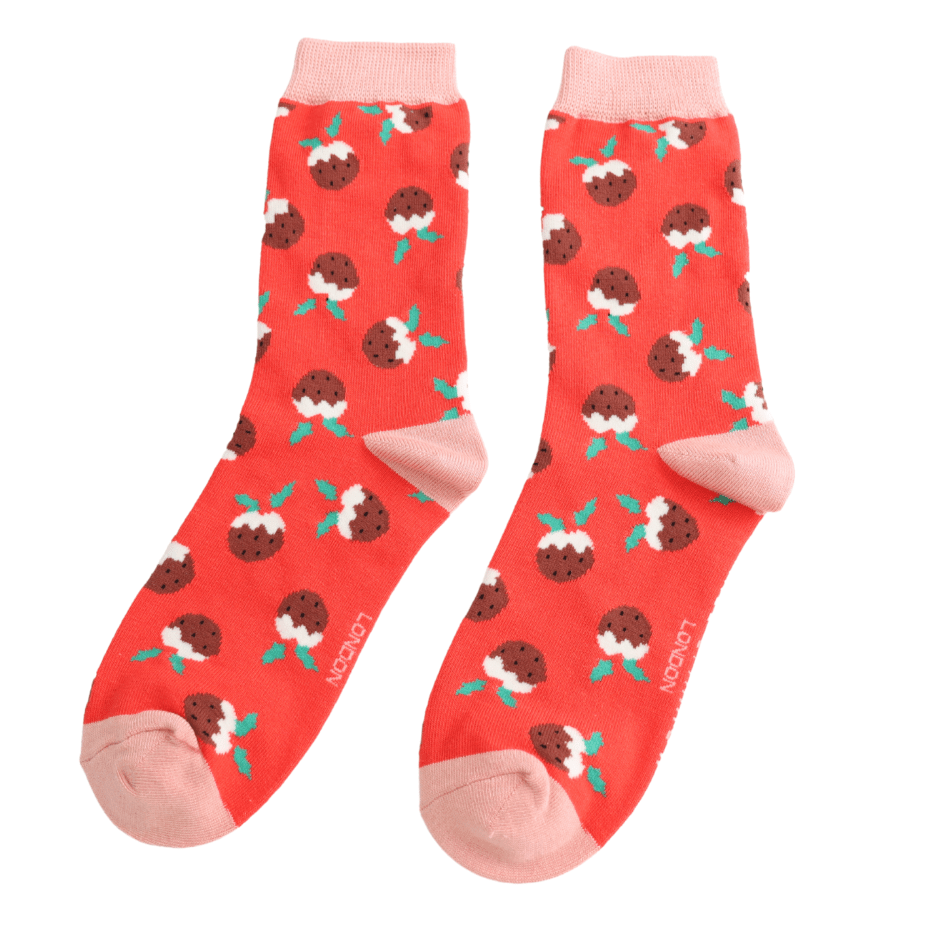 Miss Sparrow Christmas Pudding Socks - Simply Rye