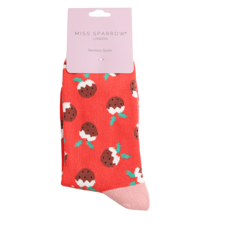 Miss Sparrow Christmas Pudding Socks - Simply Rye