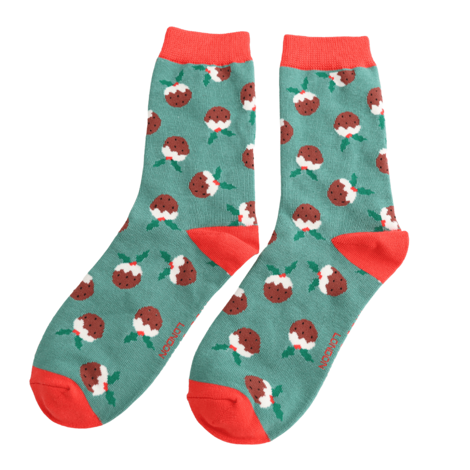 Miss Sparrow Christmas Pudding Socks - Simply Rye
