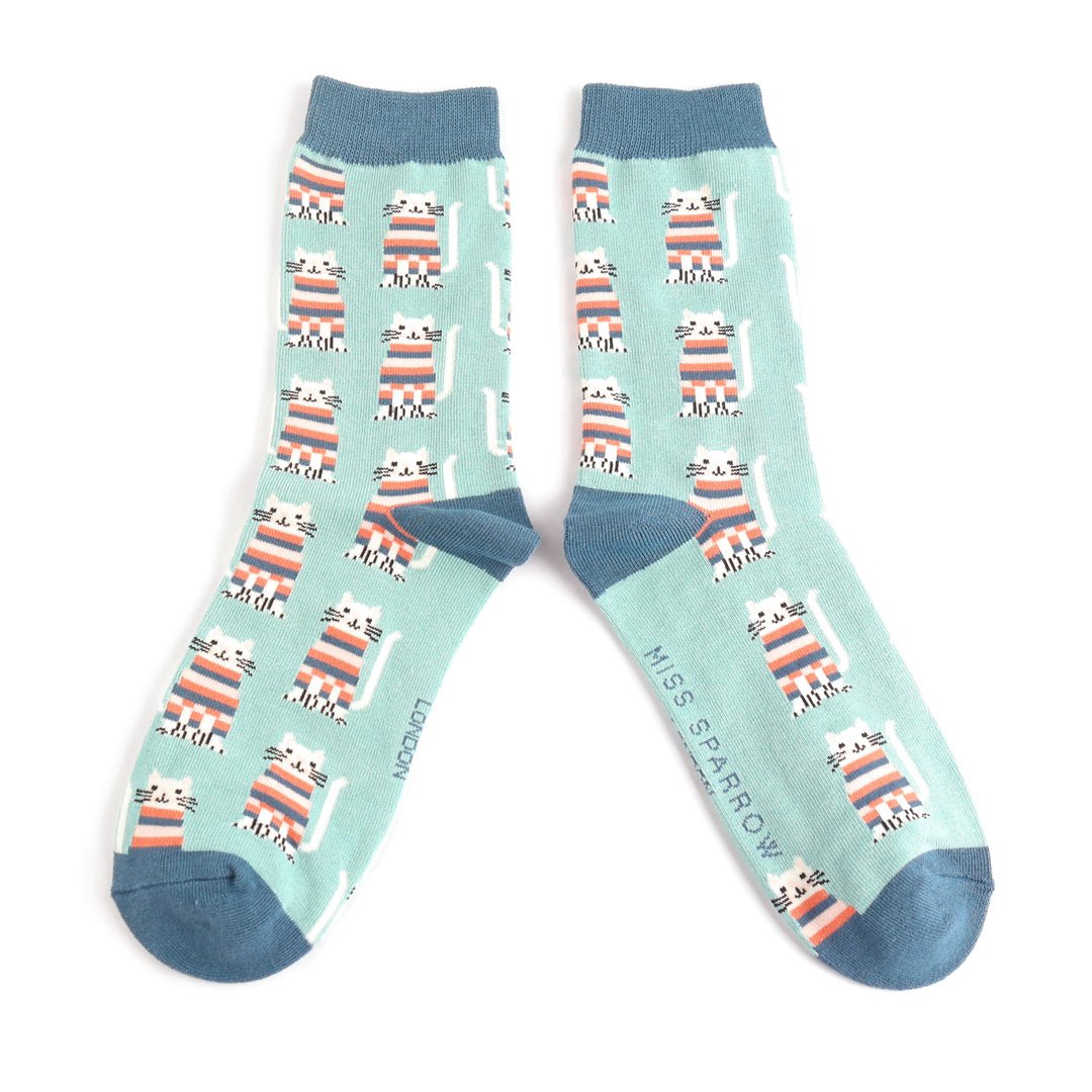 Miss Sparrow Cosy Kitties Socks - Simply Rye