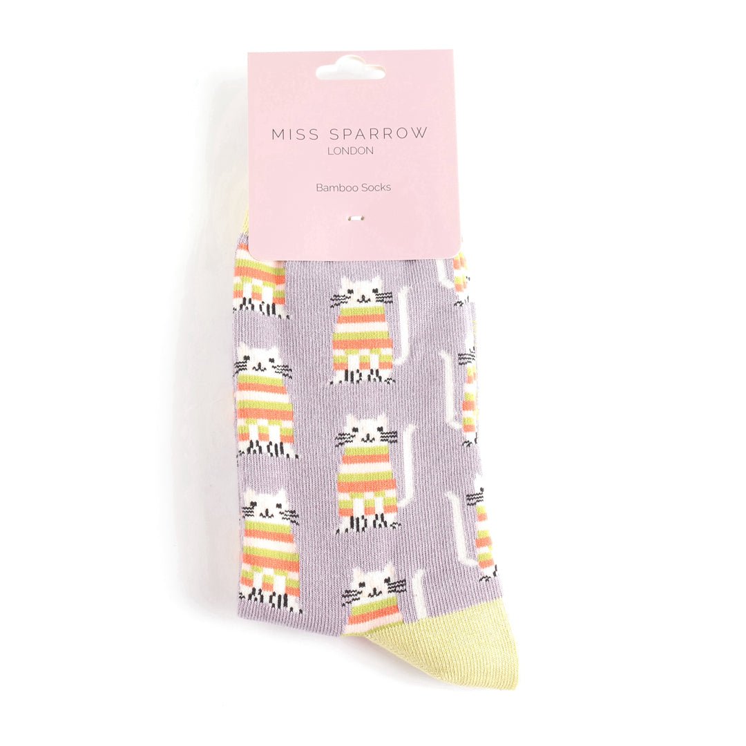 Miss Sparrow Cosy Kitties Socks - Simply Rye
