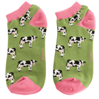 Miss Sparrow Cows Trainer Socks - Simply Rye