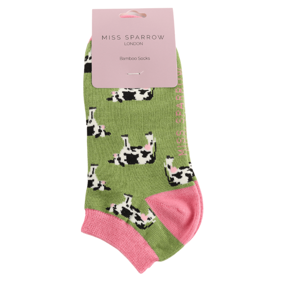 Miss Sparrow Cows Trainer Socks - Simply Rye